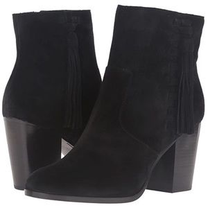 Frye Myra Tassel Lace Suede Boots. Black. 8.5 M. NWT.